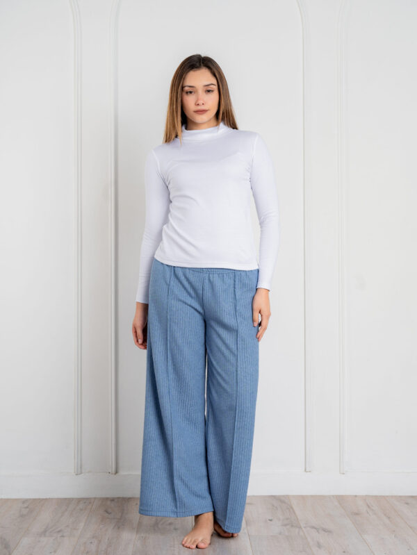Whosale - Women's long-sleeved pima cotton polo shirt - Image 2