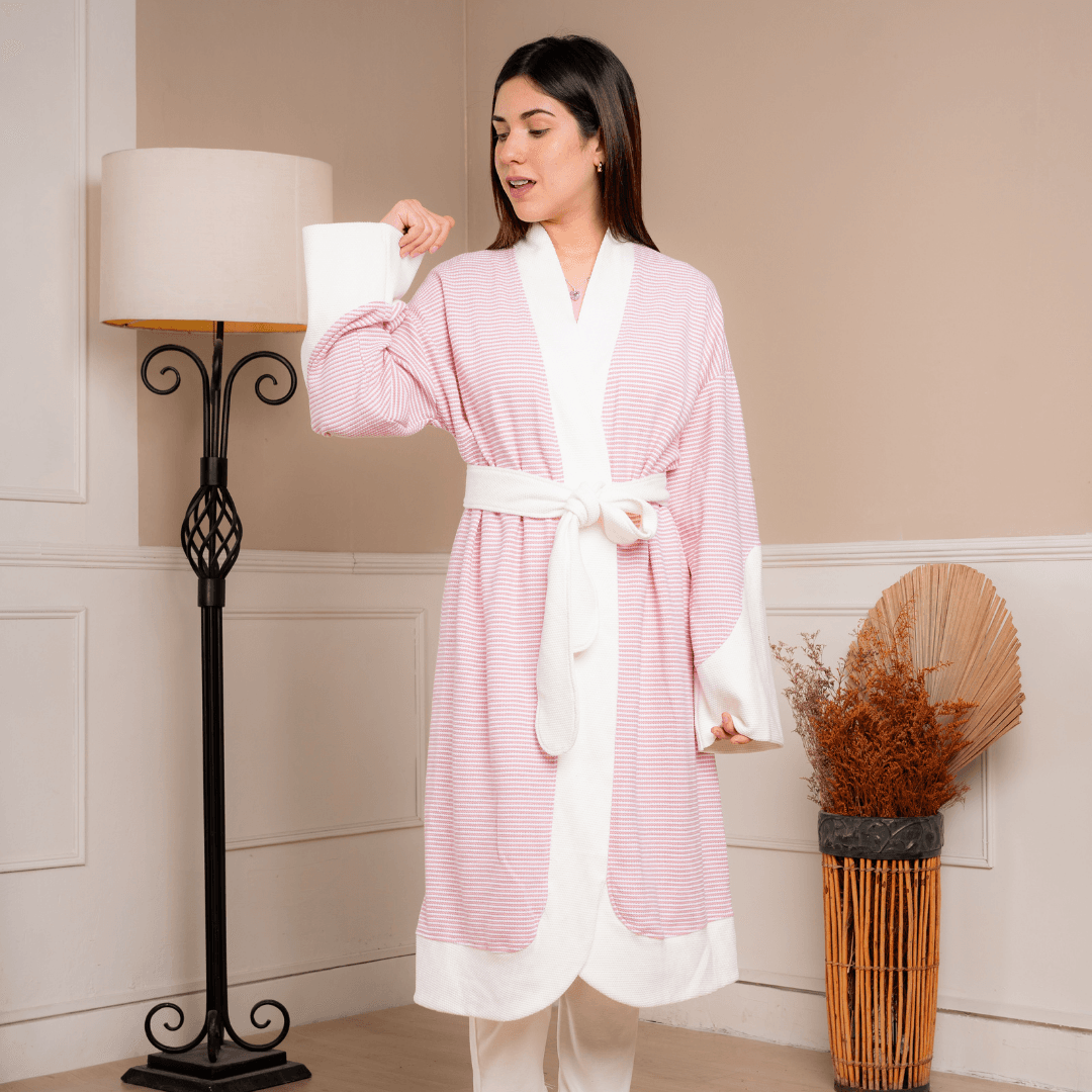 Bathrobes and towels from the hotel line